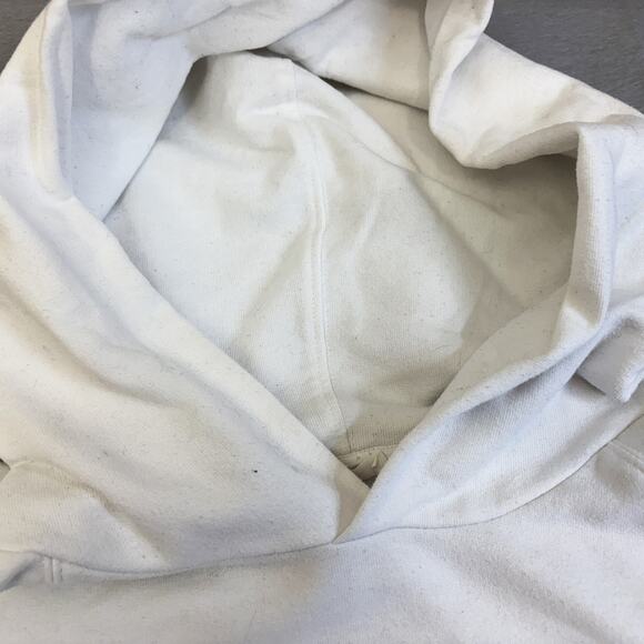 Vtg Levis Hoodie Womens Large Graphic Logo White Sweatshirt Y2K Streetwear Retro - Picture 3 of 8